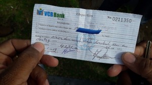 Cheque van J.M.