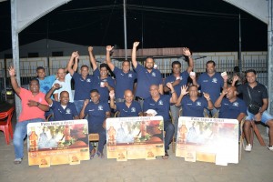 De ploeg van TCV Kampoe is voor de 16de keer troefcallkampioen van Suriname geworden (foto: Regilio Derby)