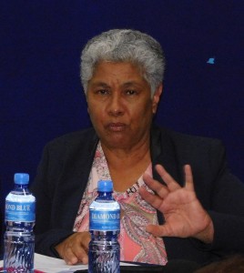 Onderwijsminister Lilian Ferrier