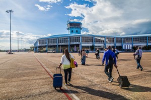 luchthaven-toeristenkaart vanuit bril luchthaven
