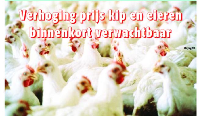 Verhoging prijs en eieren verwachtbaar – Dagblad Suriname